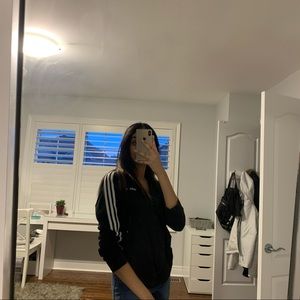 ADIDAS Zip Up Sweater - L